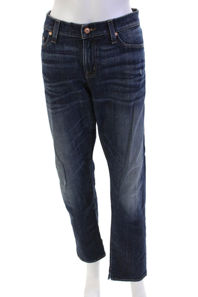 Point Sur Denim Womens Cotton Mid Rise Five Pocket Casual Jeans Blue Size 28