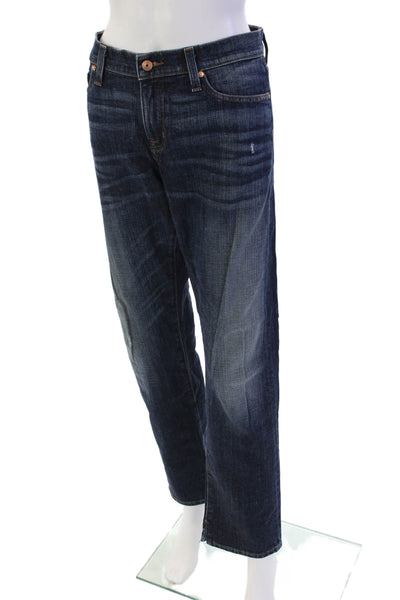 Point Sur Denim Womens Cotton Mid Rise Five Pocket Casual Jeans Blue Size 28