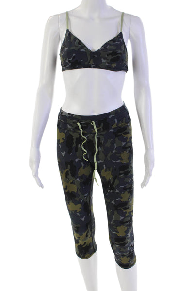 The Upside Womens Midrise Fitted Workout Two Piece Camouflage Legging Set Size S