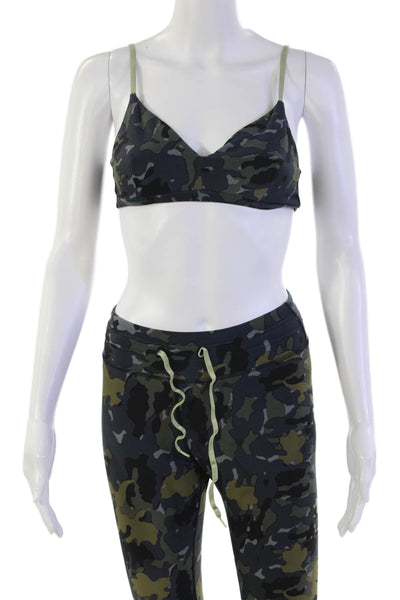 The Upside Womens Midrise Fitted Workout Two Piece Camouflage Legging Set Size S