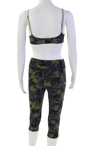 The Upside Womens Midrise Fitted Workout Two Piece Camouflage Legging Set Size S