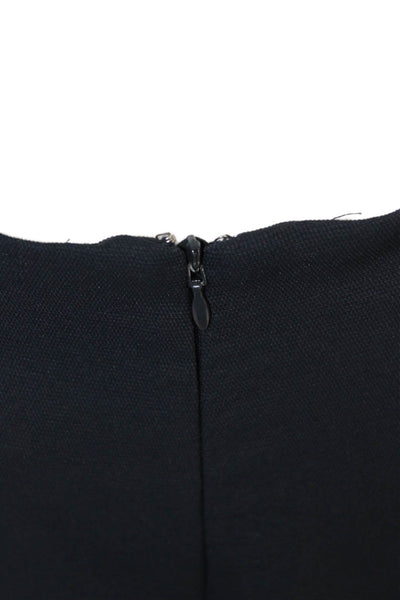 Wilfred Womens Sleeveless Scoop Neck Open Back Lined Jumpsuit Navy Size 4