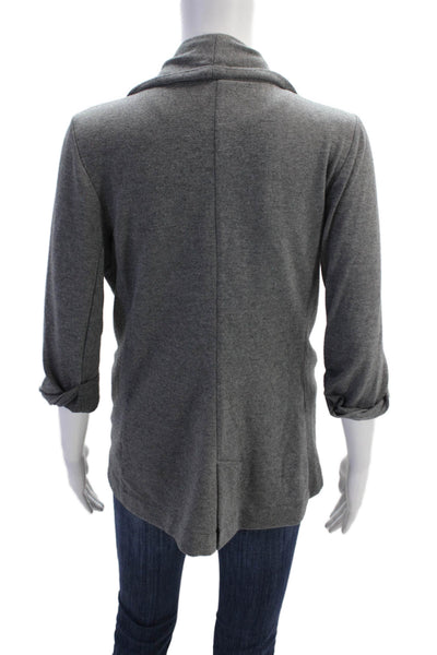 Soft Joie Womens Modal Long Sleeve Button Open Collar Sweater Gray Size S