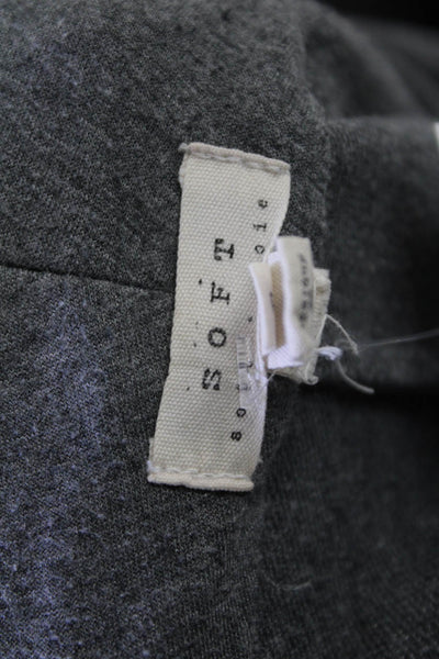 Soft Joie Womens Modal Long Sleeve Button Open Collar Sweater Gray Size S