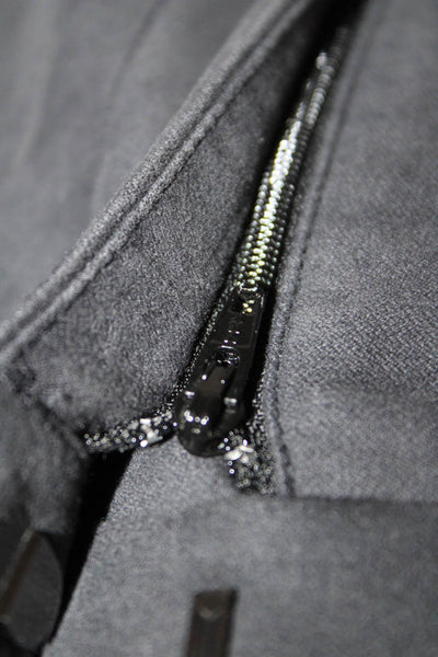 Theory Mens Cotton Zippered Flat Front Skinny Dress Pants Gray Size 32