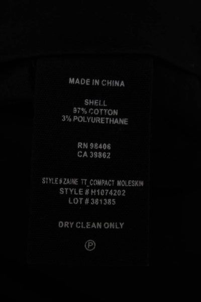 Theory Mens Cotton Zippered Flat Front Skinny Dress Pants Gray Size 32