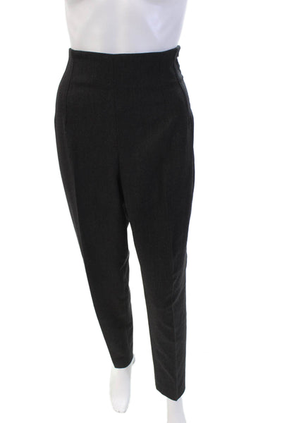 Piazza Sempione Womens Wool Zip Pleated Lined Tapered Dress Pants Gray Size EUR