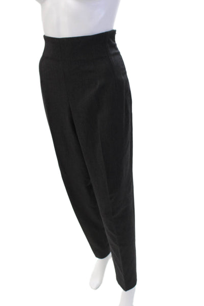 Piazza Sempione Womens Wool Zip Pleated Lined Tapered Dress Pants Gray Size EUR