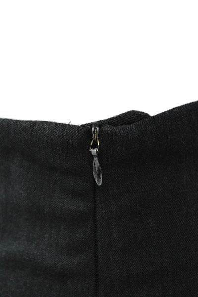 Piazza Sempione Womens Wool Zip Pleated Lined Tapered Dress Pants Gray Size EUR