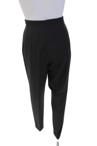 Piazza Sempione Womens Wool Zip Pleated Lined Tapered Dress Pants Gray Size EUR
