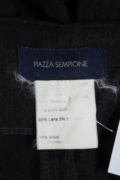 Piazza Sempione Womens Wool Zip Pleated Lined Tapered Dress Pants Gray Size EUR