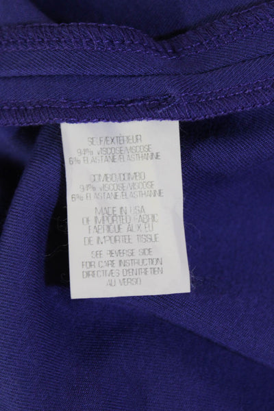 Theory Womens Colorblock Elastic Waist A Line Mini Skirt Purple Size S