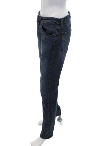 Paige Womens Cotton Zip Button Skinny Leg Denim Jeans Blue Size EUR 31