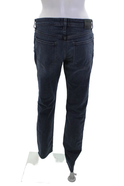 Paige Womens Cotton Zip Button Skinny Leg Denim Jeans Blue Size EUR 31