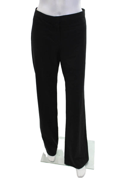 Theory Womens Zip Textured Lined Wide Leg Dress Pants Black Size EUR 30