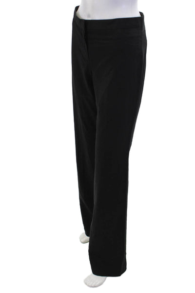 Theory Womens Zip Textured Lined Wide Leg Dress Pants Black Size EUR 30