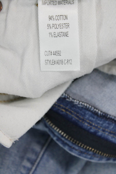 Agolde Womens Cotton Denim Distressed Medium Wash Skinny Jeans Blue Size 27