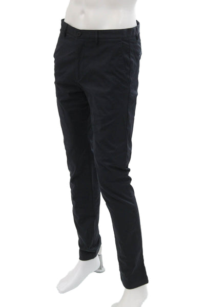 Theory Men's Button Closure Straight Leg Dress Work Pants Black Size 33