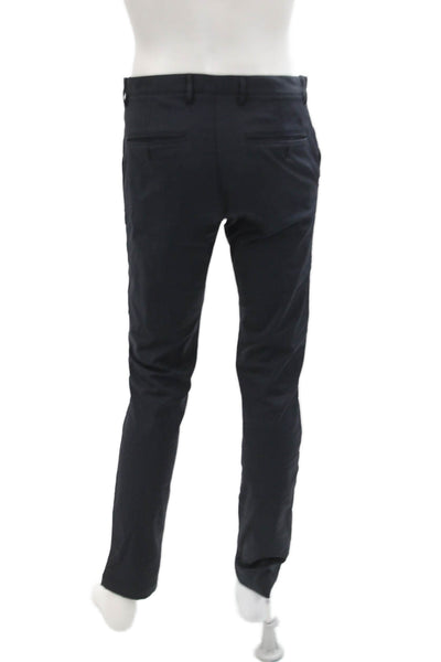 Theory Men's Button Closure Straight Leg Dress Work Pants Black Size 33