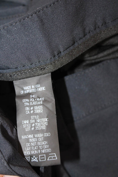 Theory Men's Button Closure Straight Leg Dress Work Pants Black Size 33
