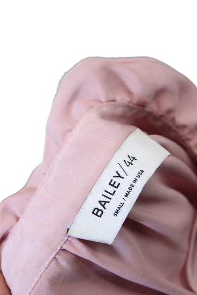 Bailey 44 Womens Ruffled Button Down Long Sleeves Blouse Peony Pink Size Small