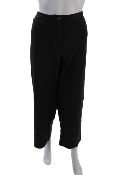 Eileen Fisher Womens Pocketed High Rise Wide Legged Pants Solid Gray Size 2X