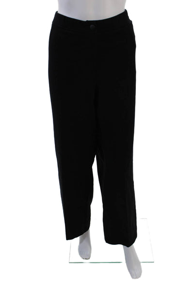 Eileen Fisher Womens Zippered Pocket Wide Legged High Rise Pants Black Size 1X