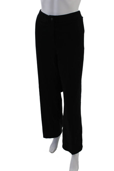 Eileen Fisher Womens Zippered Pocket Wide Legged High Rise Pants Black Size 1X