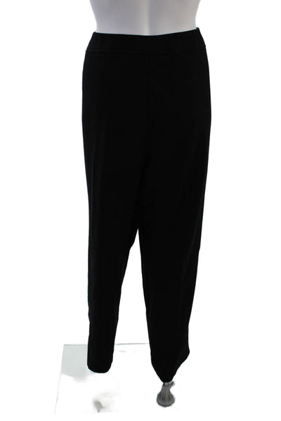 Eileen Fisher Womens Zippered Pocket Wide Legged High Rise Pants Black Size 1X