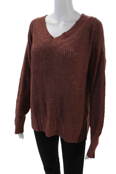 Pilcro and the Letterpress Anthropologie Womens Pullover Sweater Red Size XS