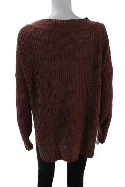Pilcro and the Letterpress Anthropologie Womens Pullover Sweater Red Size XS