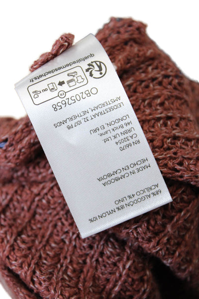Pilcro and the Letterpress Anthropologie Womens Pullover Sweater Red Size XS
