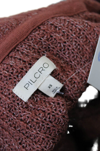 Pilcro and the Letterpress Anthropologie Womens Pullover Sweater Red Size XS