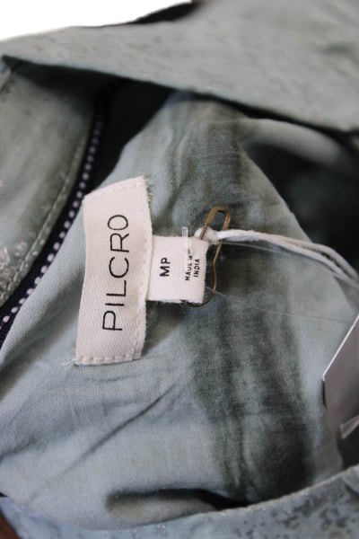 Pilcro and the Letterpress Anthropologie Womens Button-Down Shirt Green Size M