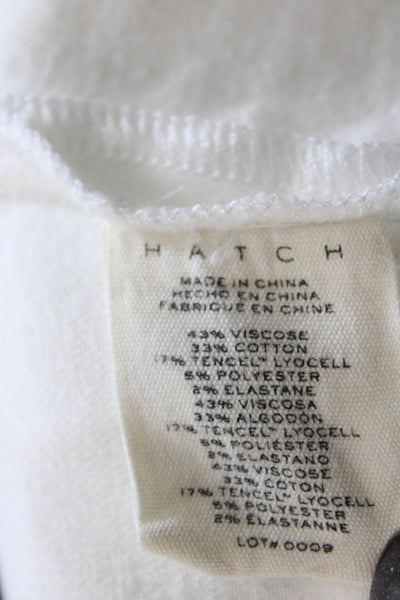 Hatch Womens Zip Button Lined Skinny Leg Ankle Jeans White Size EUR 29