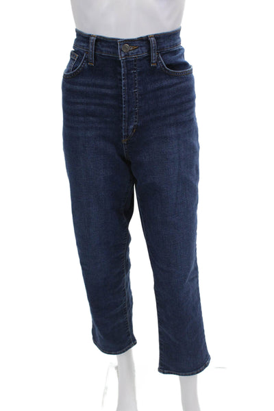 Hatch Womens Zip Button Lined Skinny Leg Ankle Jeans White Size EUR 29