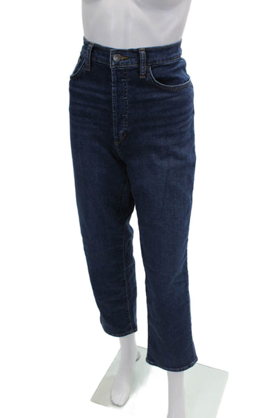 Hatch Womens Zip Button Lined Skinny Leg Ankle Jeans White Size EUR 29
