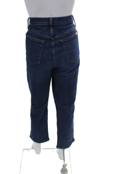 Hatch Womens Zip Button Lined Skinny Leg Ankle Jeans White Size EUR 29
