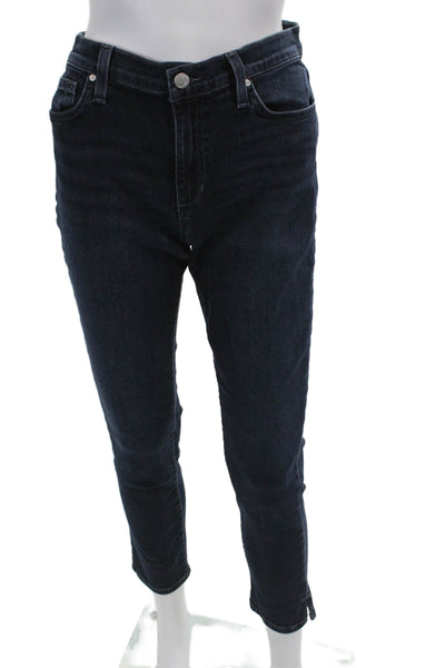 Joes Womens Button Zip Skinny Leg Slit Slim Denim Jeans Blue Size EUR 31