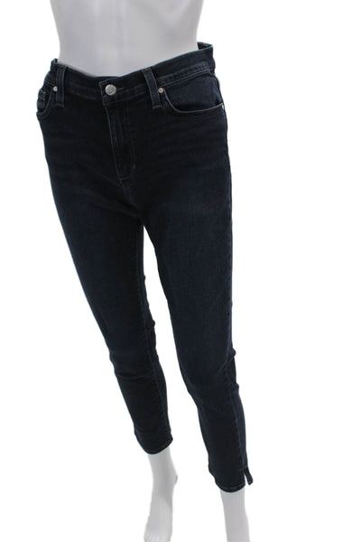 Joes Womens Button Zip Skinny Leg Slit Slim Denim Jeans Blue Size EUR 31
