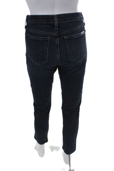 Joes Womens Button Zip Skinny Leg Slit Slim Denim Jeans Blue Size EUR 31