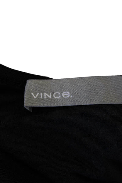 Vince Womens Spaghetti Strap Scoop Neck Velour Tank Top Black Size Extra Small