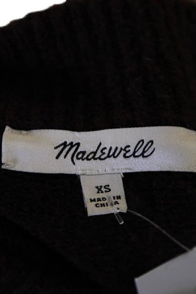 Madewell Womens Long Sleeve Half Button Crew Neck Sweater Red Cotton Size XS