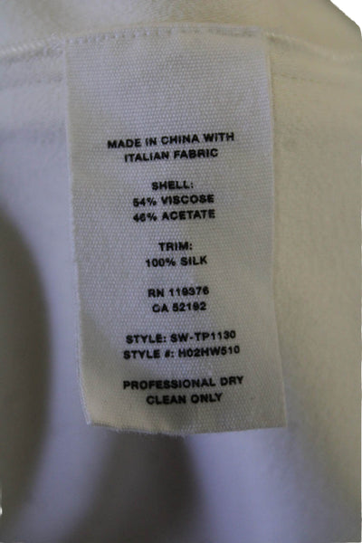 Helmut Lang Womens Sleeveless Tied Boat Neck Tank Top Cream Size XS