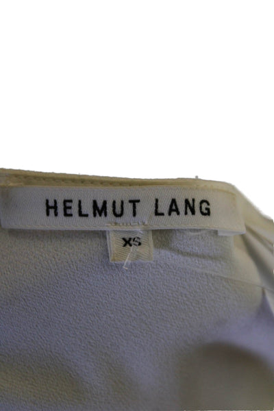 Helmut Lang Womens Sleeveless Tied Boat Neck Tank Top Cream Size XS