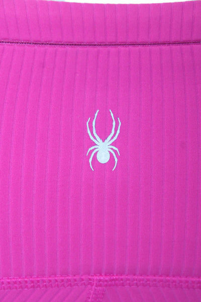 Spyder Active Womens Ribbed Mid-Rise Activewear Ankle Leggings Pink Size XS