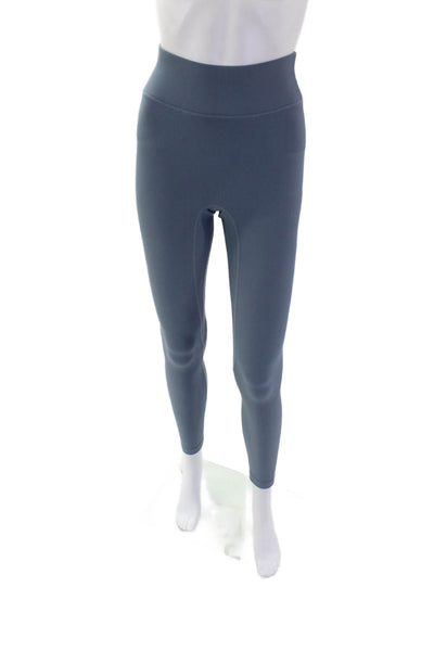 All Access Womens High Rise Ribbed Leggings Sports Bra Set Blue Size XS Small