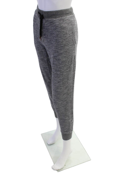 Theory Womens Cotton Pocketed Drawstring Waist Sweatpants Heather Gray Size L