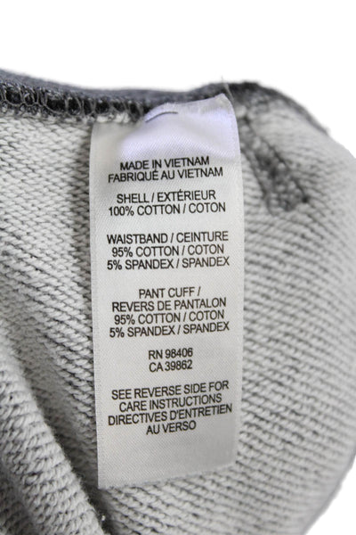 Theory Womens Cotton Pocketed Drawstring Waist Sweatpants Heather Gray Size L