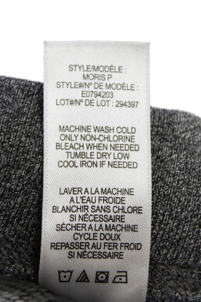 Theory Womens Cotton Pocketed Drawstring Waist Sweatpants Heather Gray Size L